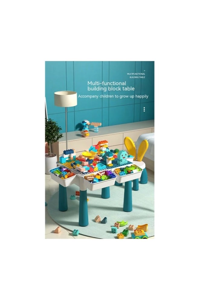 OASIS-TH - Kids Activity Table Set  Children's Block Table with one chair Table size 38CM - Image 1