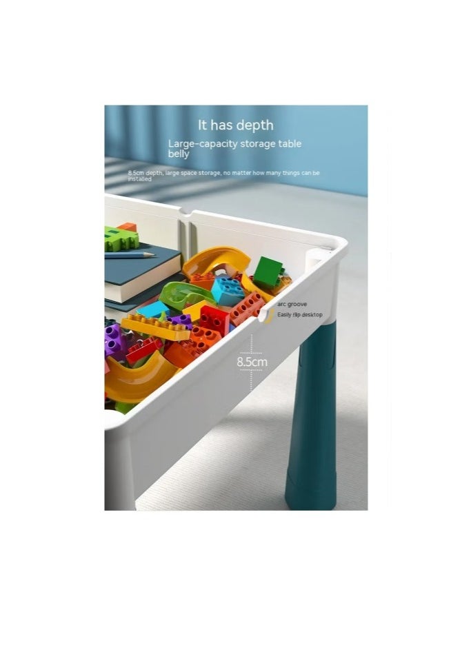 OASIS-TH - Kids Activity Table Set  Children's Block Table with one chair Table size 38CM - Image 1