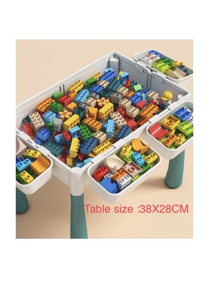 OASIS-TH - Kids Activity Table Set  Children's Block Table with one chair Table size 38CM - Image 1