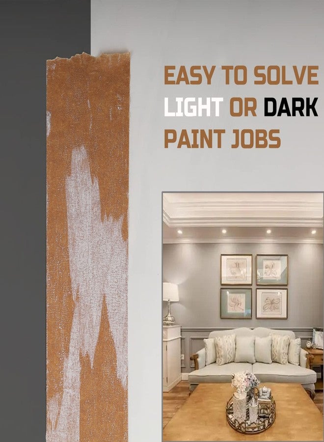 Lichamp مجموعة من 3 أشرطة دهان بنية من Lichamp، مقاس 1 بوصة، وشريط لاصق بني مقاس 1 بوصة × 55 ياردة × 3 لفات (إجمالي 165 ياردة) - Image 5