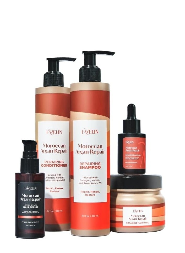 favelin Repairing shampoo for damaged hair 300ML - Repair -Renew -Restore  Gently cleanses and nourishes hair, restoring moisture,  - Image 2
