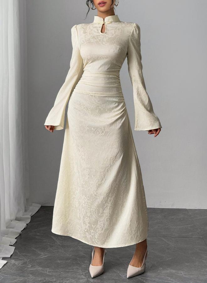 Take Two Floral Print Ruched Detail A-Line Maxi Dress - Image 2