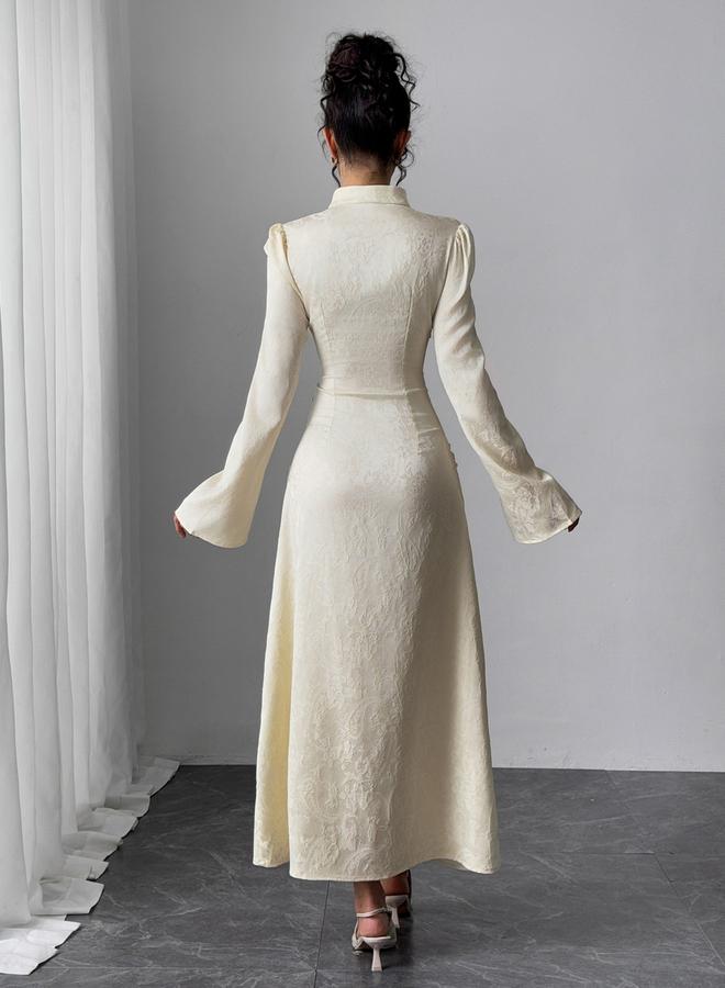 Take Two Floral Print Ruched Detail A-Line Maxi Dress - Image 4