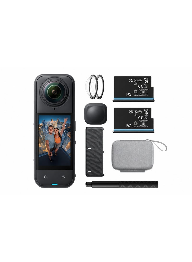 إنستانت حزمة X5 Essentials كاميرا أكشن 360 درجة مقاومة للماء بدقة 8K مع ملحقات - Image 1