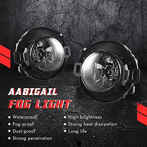 A ABIGAIL Driving Fog Lights Lamps Replacement for 2005-2015 Nissan Xterra & Nissan 2010-2017 Frontier with H11 12V 55W Halogen Bulbs & Switch and Wiring Kit (Clear Lens) - Image 2
