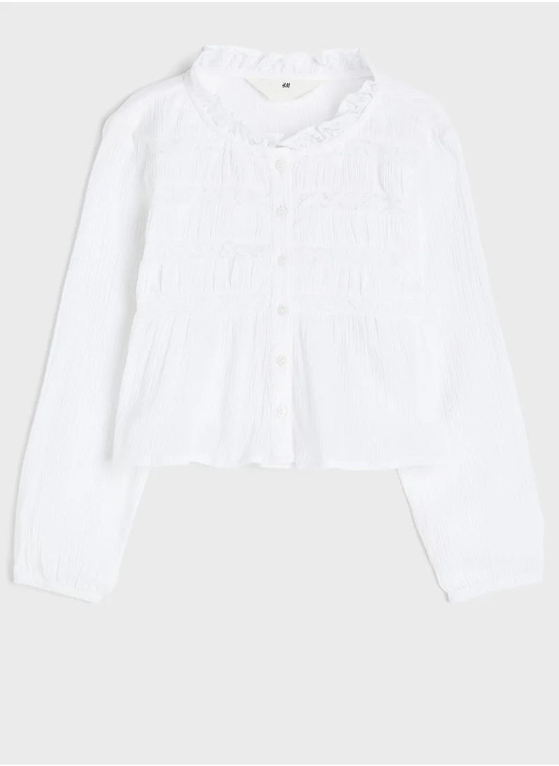 H&M Youth Lace Detail Top