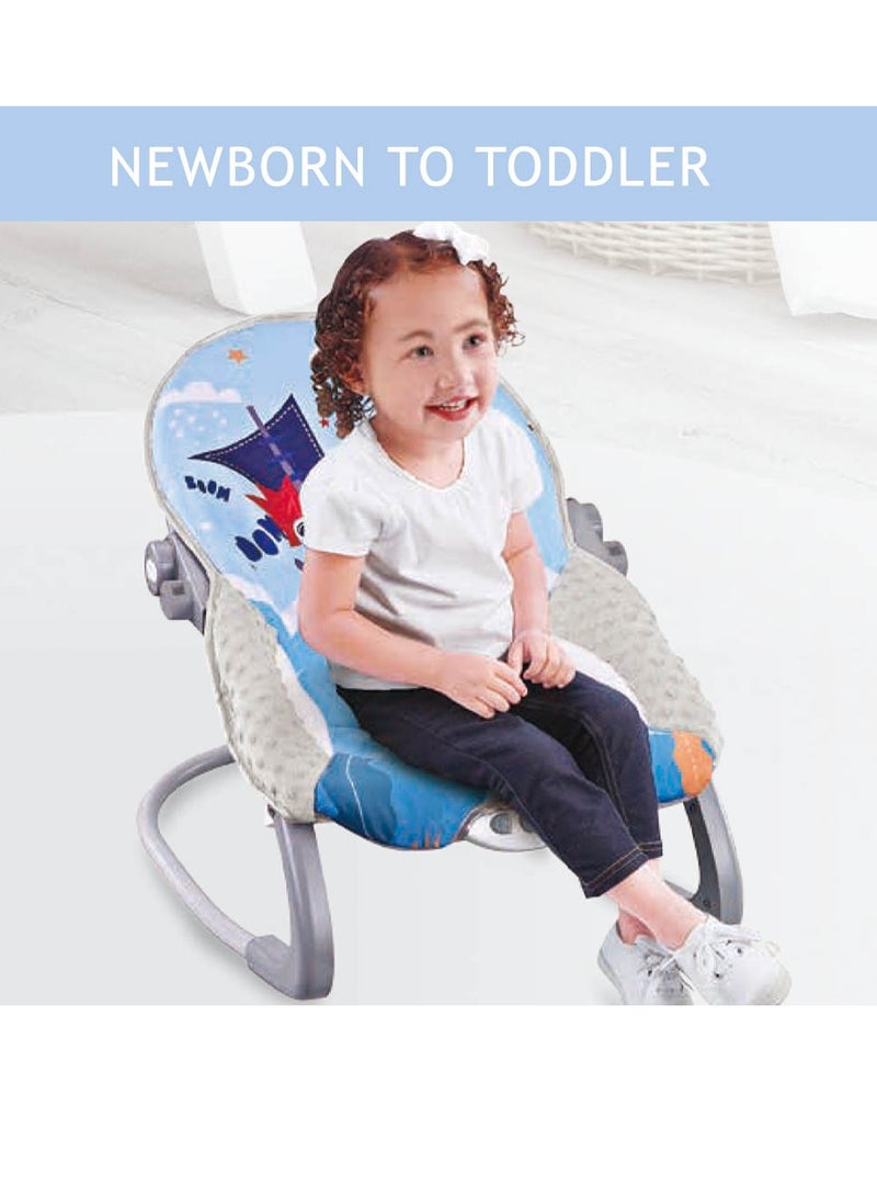 Factory Price اهتزازة أطفال مطبوعة مع موسيقى مهدئة، اهتزازات هادئة وألعاب قابلة للإزالة - أسد القراصنة - Image 3