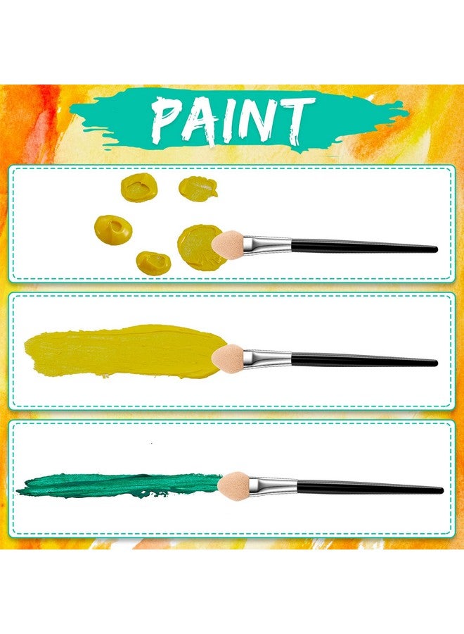 Zopeal 48 Pcs Sponge Applicators Detailed Ink Paints Blending Brushes Painting Small Brushes Hand Tools For Pastel Artist Painting Pastels Diy Scrapbooking Cards Making - Image 5