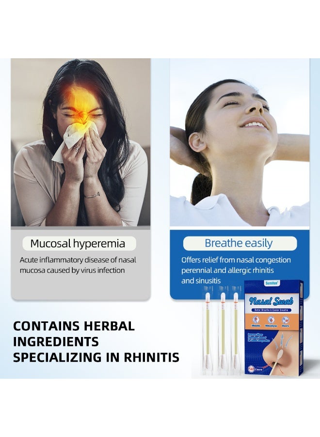 سوميفون sumifun الأنف القطن مسك 50 حزمة منفصلة محمولة للأطفال الأنف مهدئة مسك القطن - Image 4