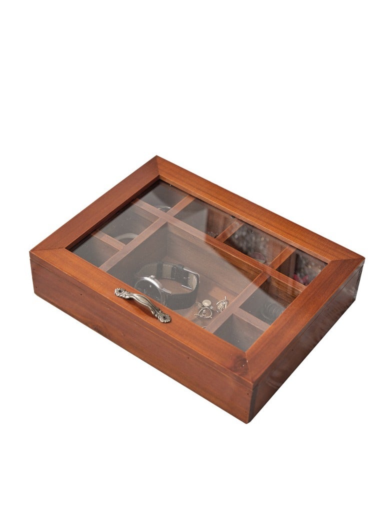 Arabest صندوق منظم، خشبي، حل تخزين أنيق، مجوهرات وأغراض صغيرة - Image 1
