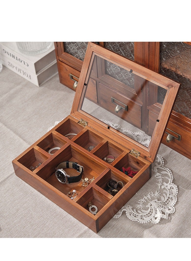 Arabest صندوق منظم، خشبي، حل تخزين أنيق، مجوهرات وأغراض صغيرة - Image 2