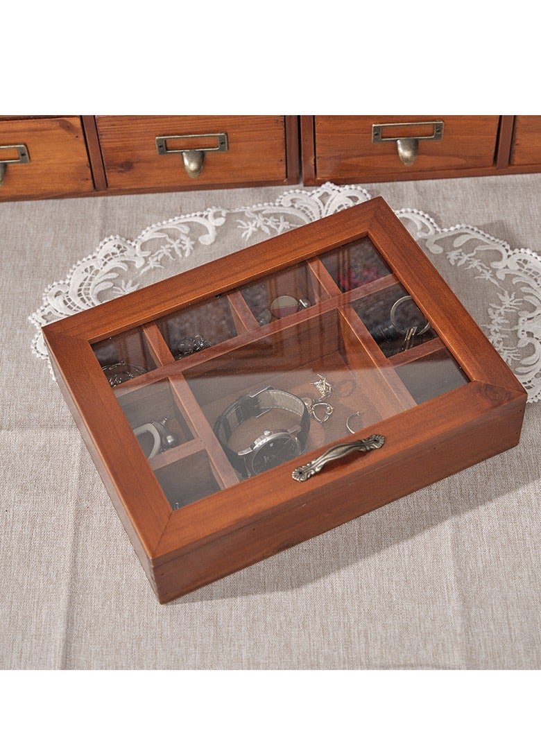 Arabest صندوق منظم، خشبي، حل تخزين أنيق، مجوهرات وأغراض صغيرة - Image 3