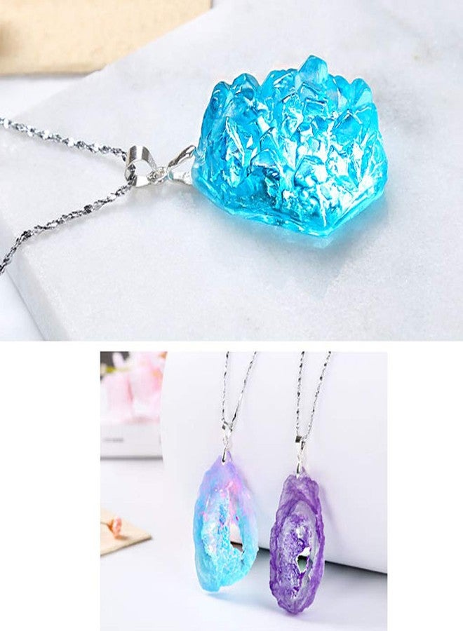 Dofaxgo Natural Stone Resin Mold Crystal Quartz Rock Cluster Geode Druzy Gem Pendant Silicone Mold DIY Jewelry Decoration Resin Molds Home Decor - Image 5
