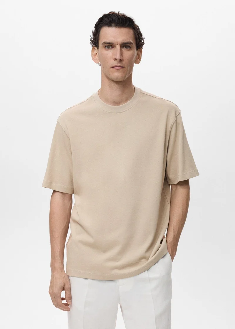 Mango Man 100% Cotton Relaxed-Fit T-Shirt