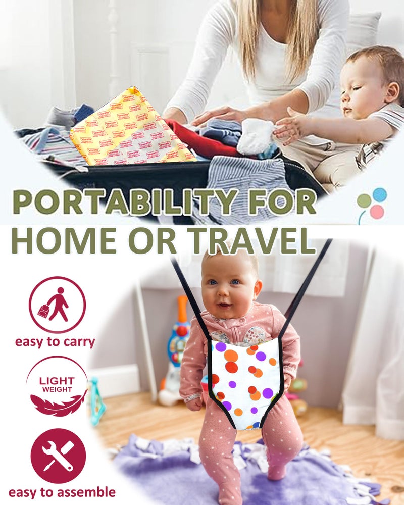Vparents 2 in 1 Toddler Jumper Cum Baby Walking Harness Function, Fun Activity for 6-12 Months Infant Preemiee (Orange) - Image 5