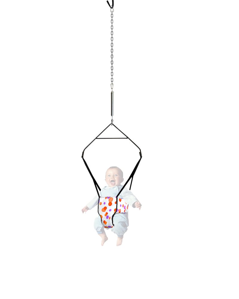 Vparents 2 in 1 Toddler Jumper Cum Baby Walking Harness Function, Fun Activity for 6-12 Months Infant Preemiee (Orange) - Image 1