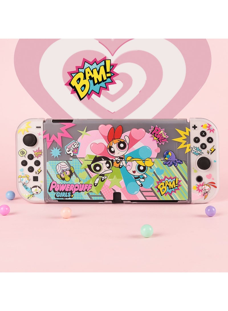 general Powerpuff Girls Case Slim case compatible with Nintendo Switch OLED and Joy Con - shock-absorbing and scratch-resistant skin case for OLED Switch - Image 2