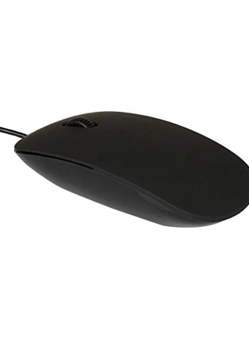 هويتك ماوس بصري سلكي صغير الحجم بتصميم تفاحة صغيرة، ماوس USB أسود مضغوط - Image 1