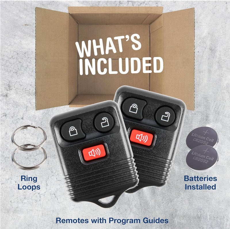 KeylessOption Keyless Entry Remote Control Fob Uncut Blank Car Ignition Key For CWTWB1U345, GQ43VT11T (Pack of 2) - Image 2