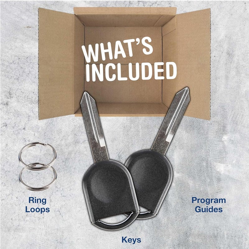 KeylessOption Keyless Entry Remote Control Fob Uncut Blank Car Ignition Key For CWTWB1U345, GQ43VT11T (Pack of 2) - Image 5