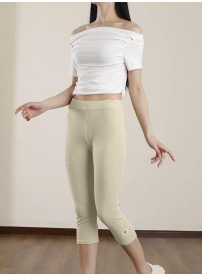 Elastic High-waist and Under Knee-length Leggings for Yoga Outfit KU406 - Image 1