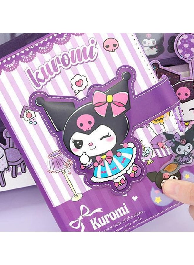 Kuromi Stationery Set - Booklet Planner, Pocket Notepad, Tape, Ruler, Pen and Stickers -  Birthday Gift for Girls aged 4-12 years old, Ideal Back to School Gift for Kids! - Image 4