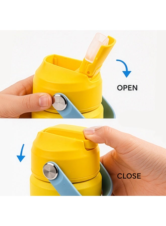 Cocobee Insulated Stainless Steel Water Bottle – Leakproof, Soft Handle Grip, Odour-Free, 500ml, 3 Years+ – Yellow - Image 2