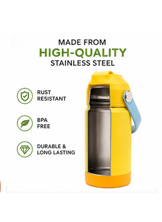 Cocobee Insulated Stainless Steel Water Bottle – Leakproof, Soft Handle Grip, Odour-Free, 500ml, 3 Years+ – Yellow - Image 3