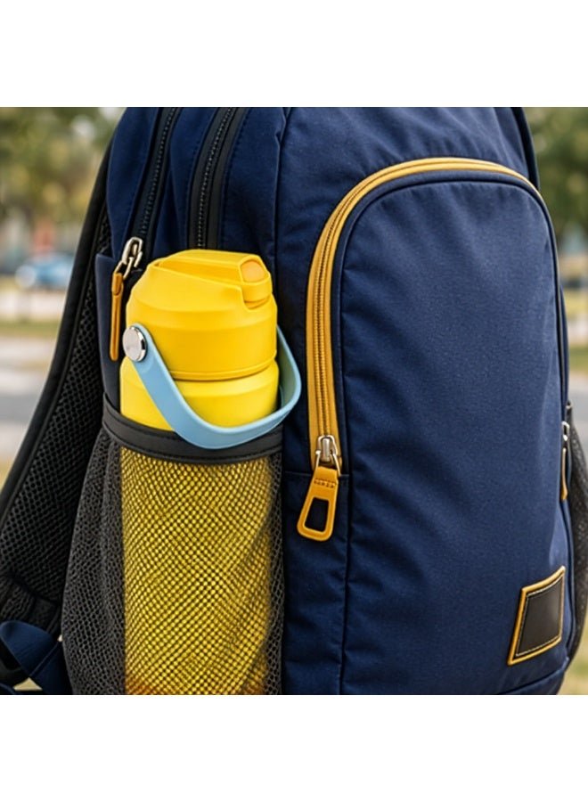 Cocobee Insulated Stainless Steel Water Bottle – Leakproof, Soft Handle Grip, Odour-Free, 500ml, 3 Years+ – Yellow - Image 4