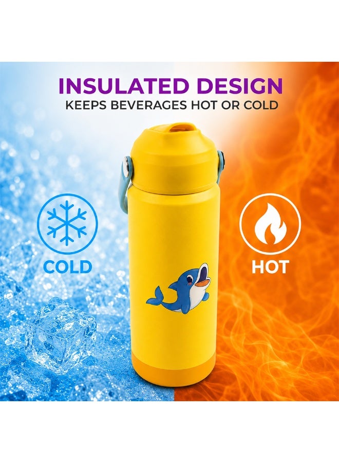 Cocobee Insulated Stainless Steel Water Bottle – Leakproof, Soft Handle Grip, Odour-Free, 500ml, 3 Years+ – Yellow - Image 5
