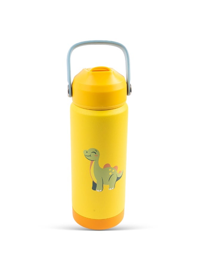 Cocobee Insulated Stainless Steel Water Bottle – Leakproof, Soft Handle Grip, Odour-Free, 500ml, 3 Years+ – Yellow - Image 1