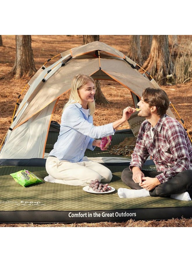 CYMULA 4-inch Automatic Inflatable Mattress, Camping Mattress with Air Pump Sack, Suitable for Adults, Backpacking Travel, Tent, Army Green - Image 5