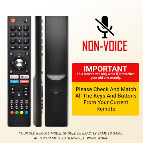LRIPL Original Replacement Remote Control for BPL Smart LED TV, Android 4K UHD Television with Netflix, Prime Video, YouTube, Google Play Keys Remote No. 1167 -(BPL Non Voice) - Image 4