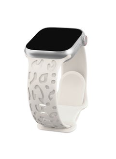 Arabest 1 x 5 pcs New Engraved Silicone Strap for Apple Watch Starlight 