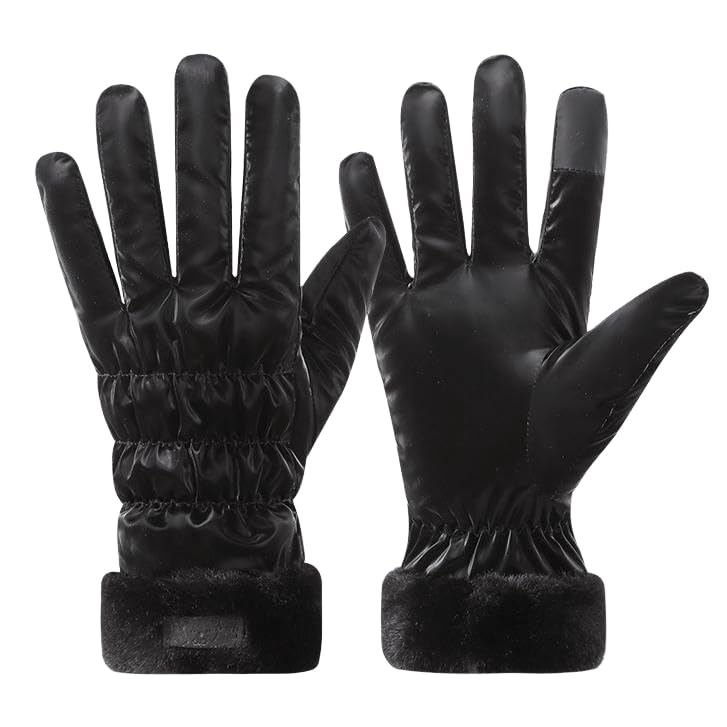 CaySep Women Winter Ski Gloves-Windproof Water-Resistant Warm Touchscreen Glove for Cold Weather Outdoor Sports - Image 2