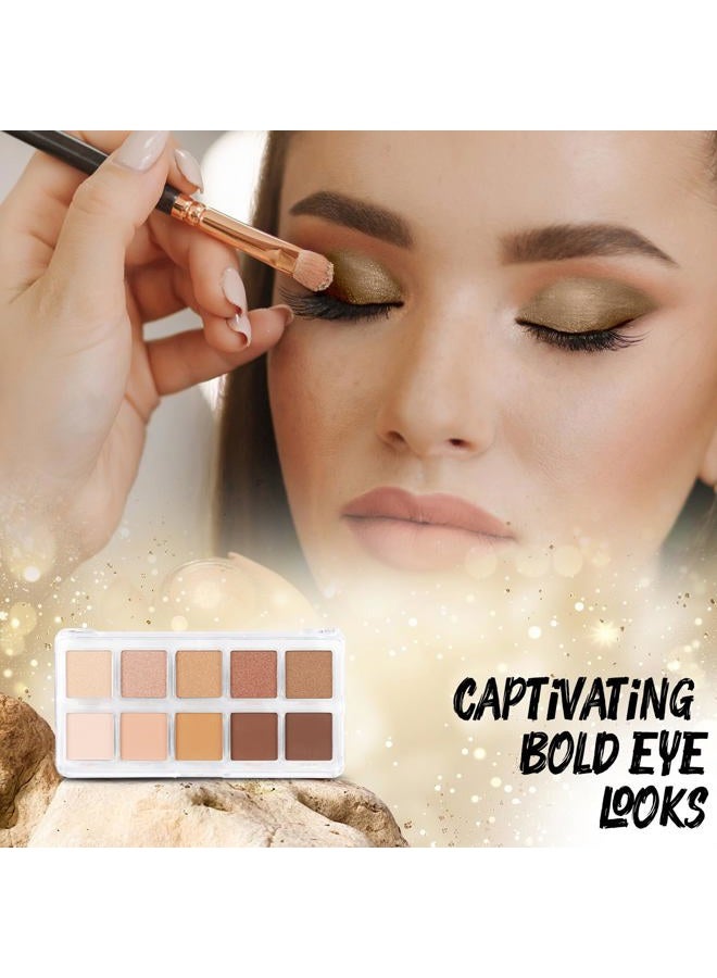 Profusion Cosmetics 10 Shade Eyeshadow Palette - High Pigmented Multi-Finish Colors, Vegan & Cruelty-Free, Create Stunning Looks On-the-Go - Travel-Friendly & Versatile Makeup, Nudes - Image 3