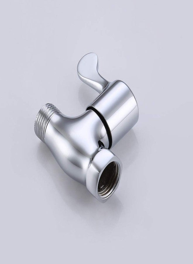 Weirun Shower Head Shut Off Valve,Flow Water Shower Head with Valve,Bathroom Hose Shut Off Valves Water Pressure Regulator, Polished Chrome - Image 2