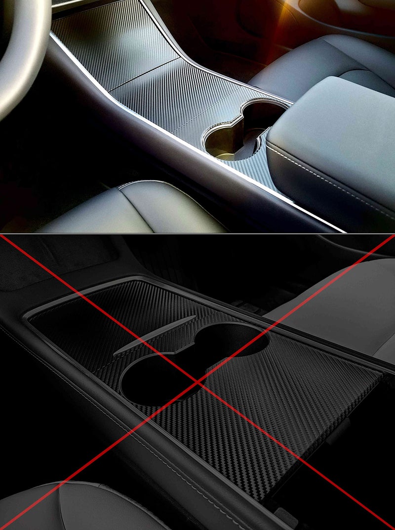 EV WRAPS Tesla Model 3 Model Y Center Console Wrap Carbon Fiber Gen 10