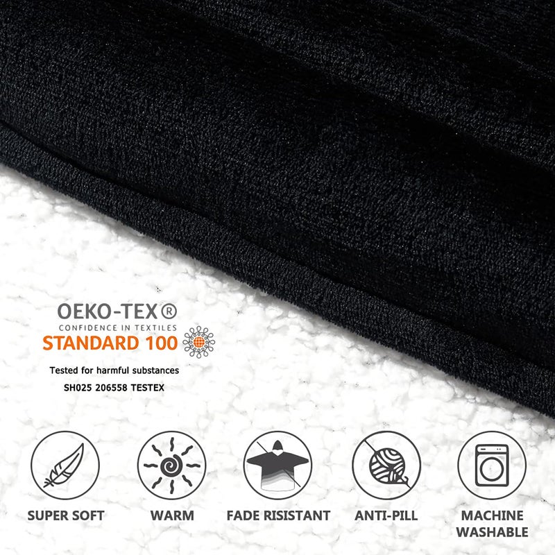 Qeils Wearable Blanket Hoodie for Women, Comfy Sherpa Sweatshirt Blanket as Birthday Christmas Gifts, Oversized Pullover Jacket Blanket Hoodie for Adult (Carbon Blackâ€‹, Adult) - Image 5