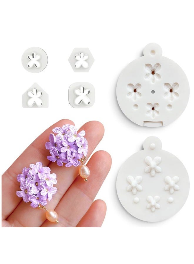 Keoker Lavender Polymer Clay Earrings Molds - Mini Petals Cutters and Molds for Jewelry Making, Perfect for Earring Lovers, Flower Clay Cutters  - Image 1
