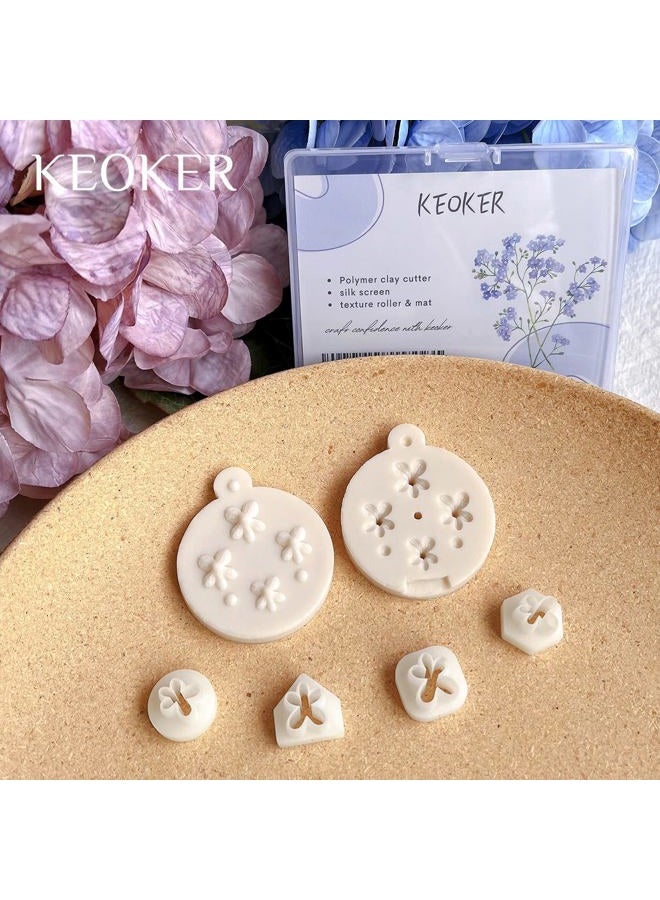 Keoker Lavender Polymer Clay Earrings Molds - Mini Petals Cutters and Molds for Jewelry Making, Perfect for Earring Lovers, Flower Clay Cutters  - Image 2