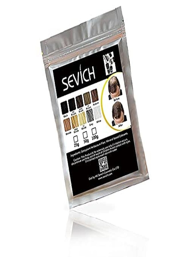 Sevich All Hair Building Fiber Refill Bag, Powder Based fibers Black, Size 25 gm (Pack of 1) - Image 1