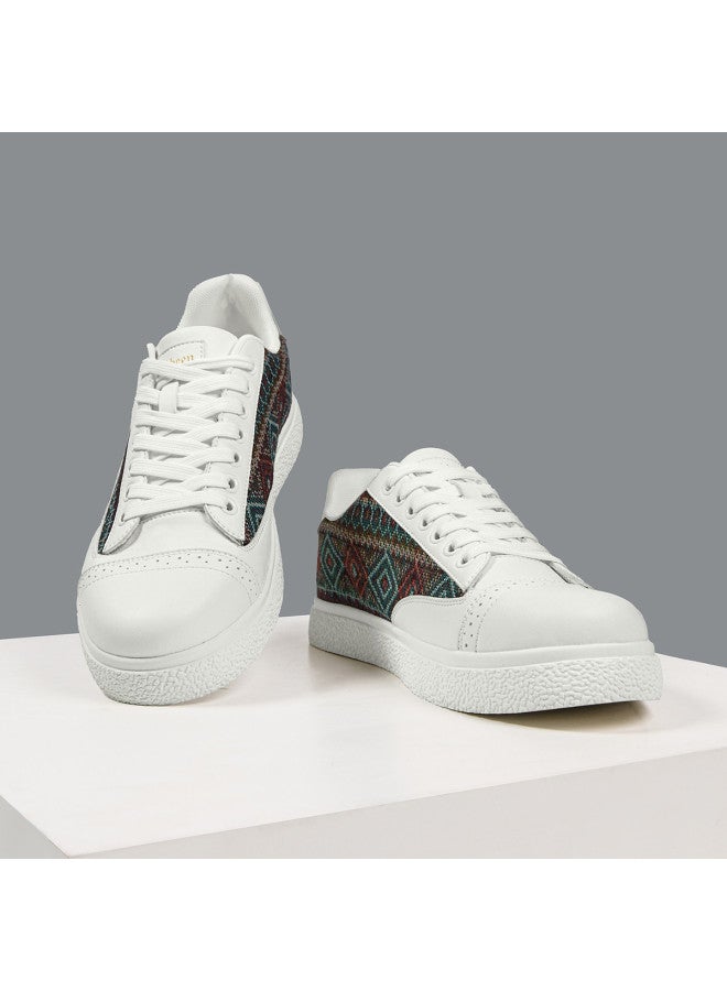 Cabbeen Years Spring Embroidered Retro Men's Casual Shoes Flat Fashion Sneakers White Shoes Men's Shoes - Image 5