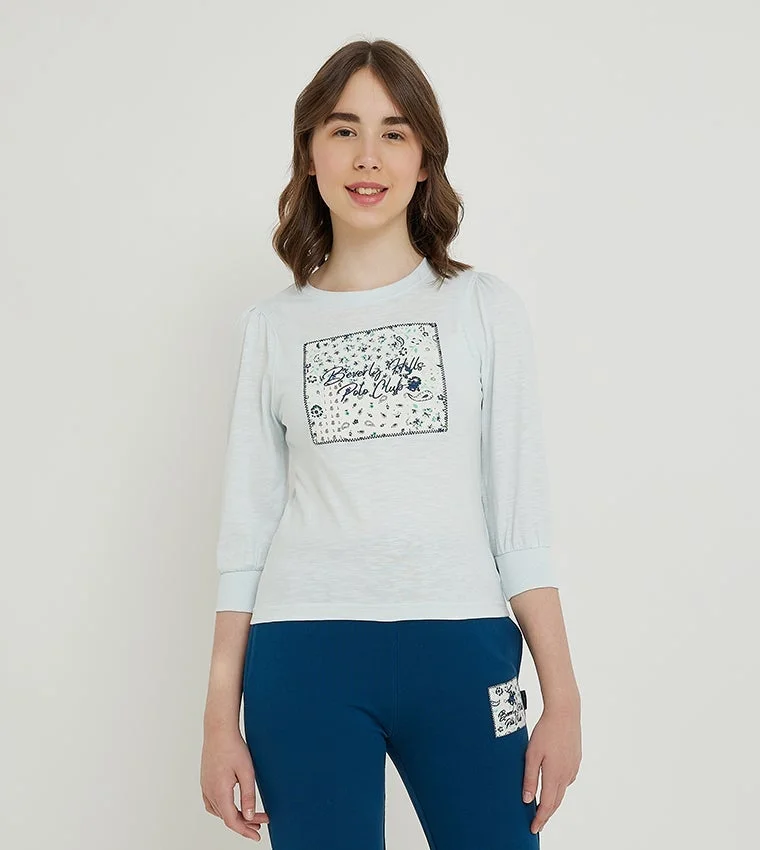 Logo Detail Long Sleeves T-Shirt