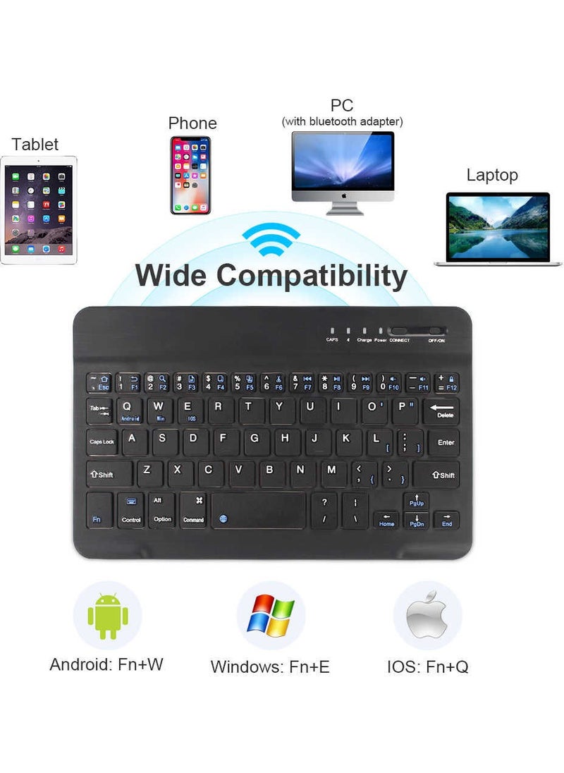 Duhaline - Samsung Galaxy Tab S3 SM-T820 Compatible Bluetooth Tablet Keyboard Mini Slim Rechargeable Wireless Keyboard - Image 1