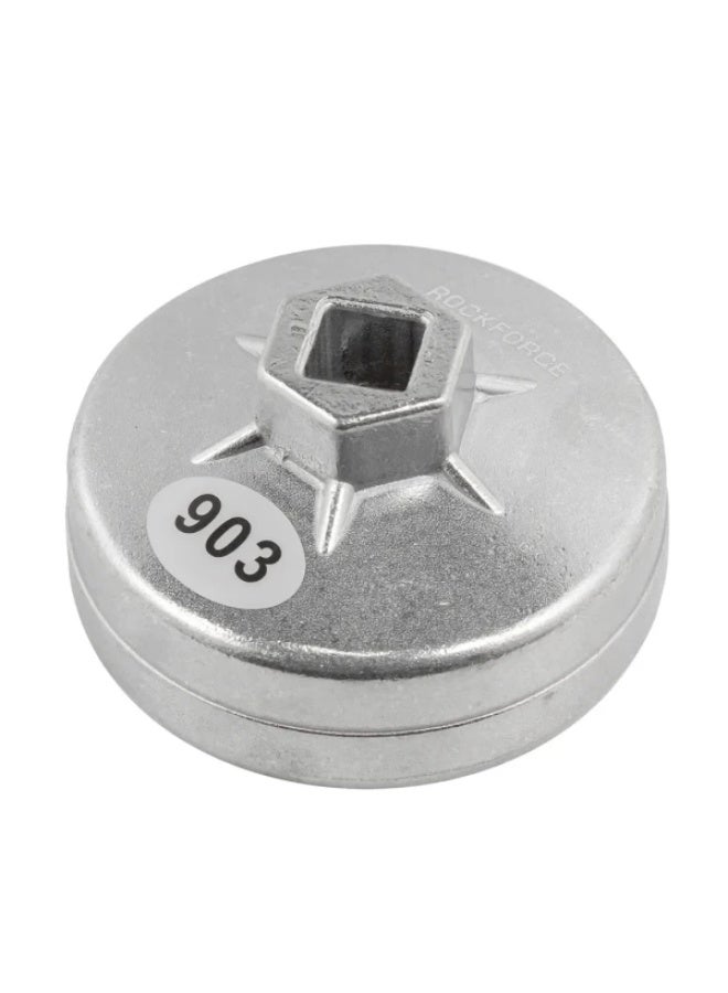 Oil filter wrench cup type 74mm x 14 point, in blister