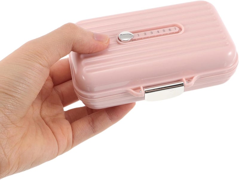 Portable Pill Organizer for Purse 7 Compartments Large Pink Weekly Medication Holder Box with Sealed Storage for Daily Vitamins and Travel Use - Image 4