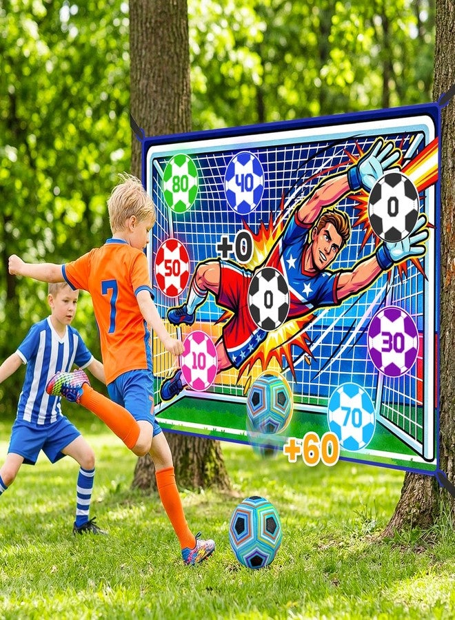 WUPIOS Upgraded Toy Soccer Game Set for Kids, Indoor Outdoor Backyard Toss Soccer Goal Game with 2 Balls, 1 Flannel Target, Soccer Toys for Boys and Girls 3-5 6-8 8-12 Years Old Kids Birthday - Image 3