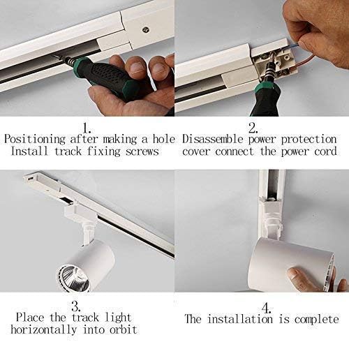 ZOREZA ZOREZA Aluminium Rectangular TrackwayTrack PattiTrackline for Spot Led Lights Pack of 2 1 Meter Each Black  - Image 3