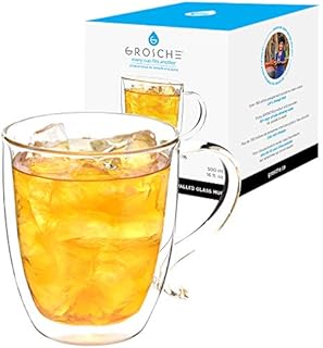 GROSCHE Cyprus Double-walled Glass Coffee Mug Heatproof Insulating Double Walled Glass Mug, Excellent for Tea or Coffee - Image 1